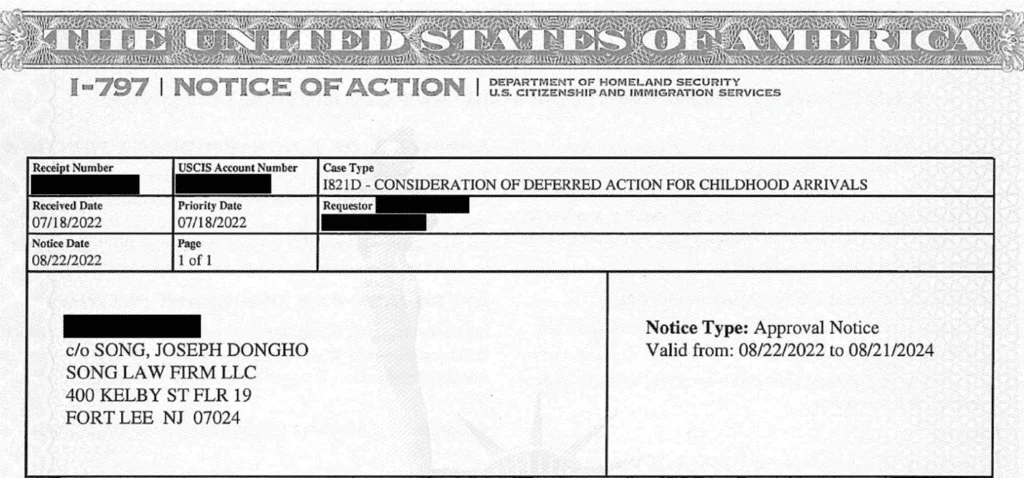 Daca 0822 — Song Law Firm