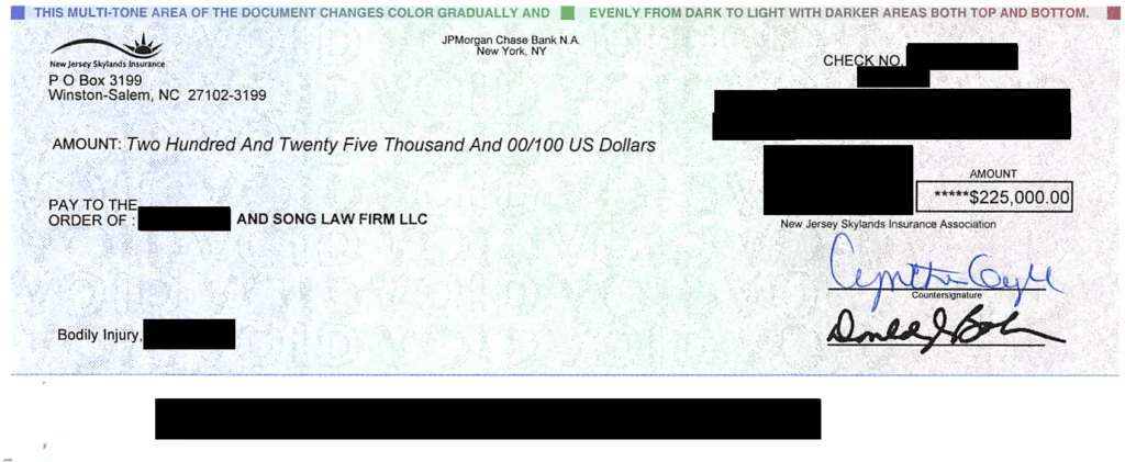 Sooji Choi Check 225000 — Song Law Firm
