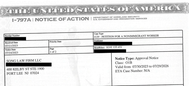 O1B — Song Law Firm