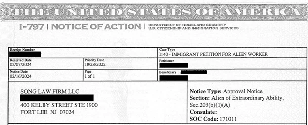 Eb1a — Song Law Firm