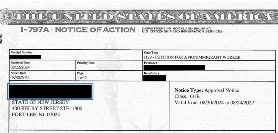 O-1B Visa Approved for Architect/Artist