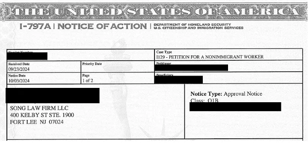 O1a — Song Law Firm