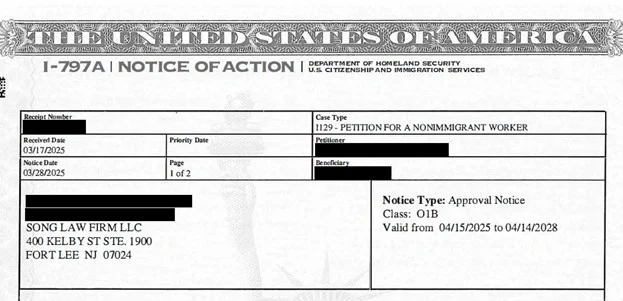O 1B Urban Designers Artist Visa Approved — Song Law Firm