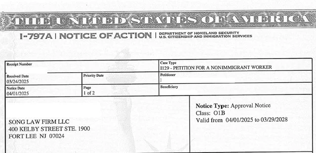 O1b Visual — Song Law Firm