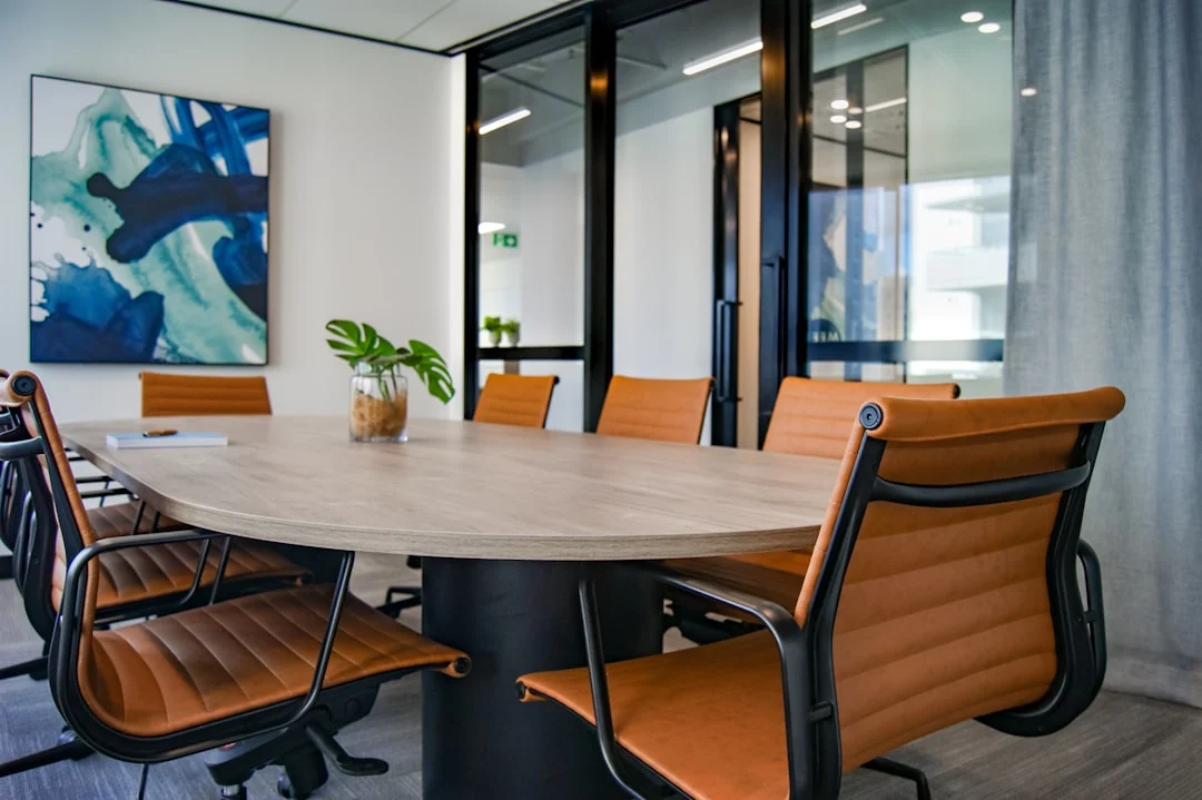 Empty executive conference table representing NJLAD age discrimination senior executive wrongful termination case