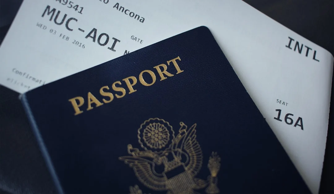 Passport on white paper representing international divorce recognition and Hague Apostille process between US and China
