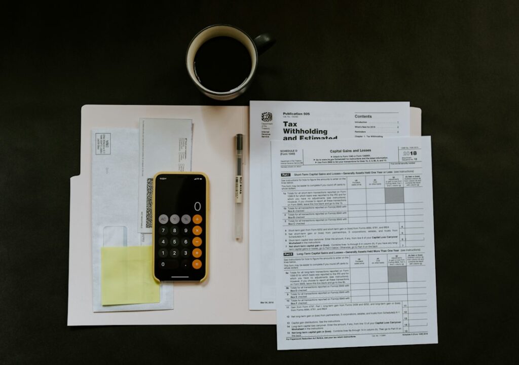 IRS tax audit paperwork on desk