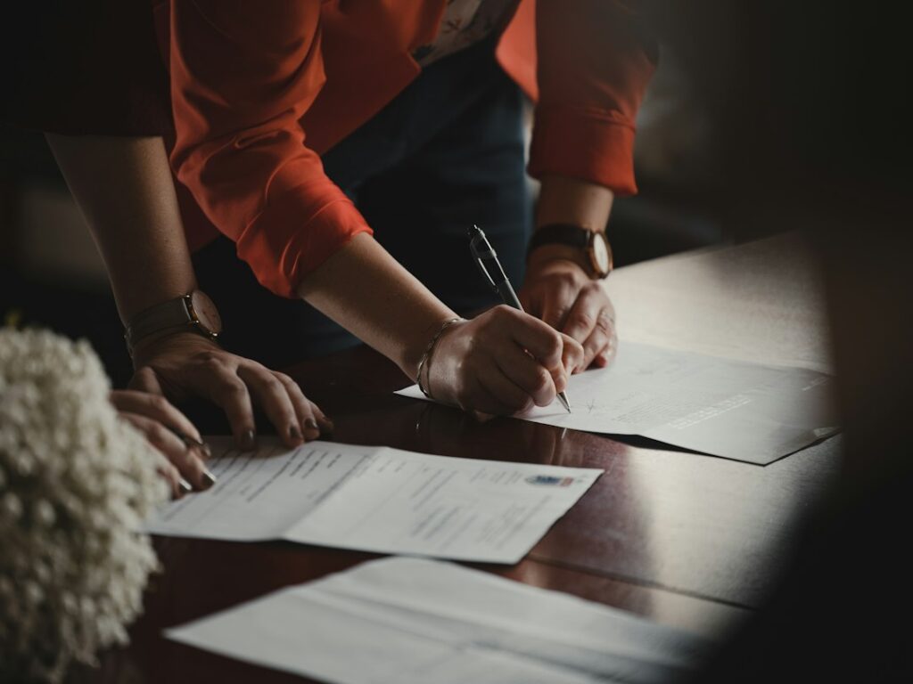 Non-compete contract signing