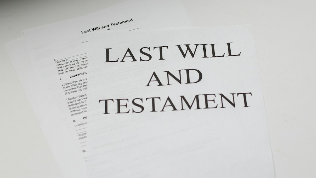 Last will and testament document