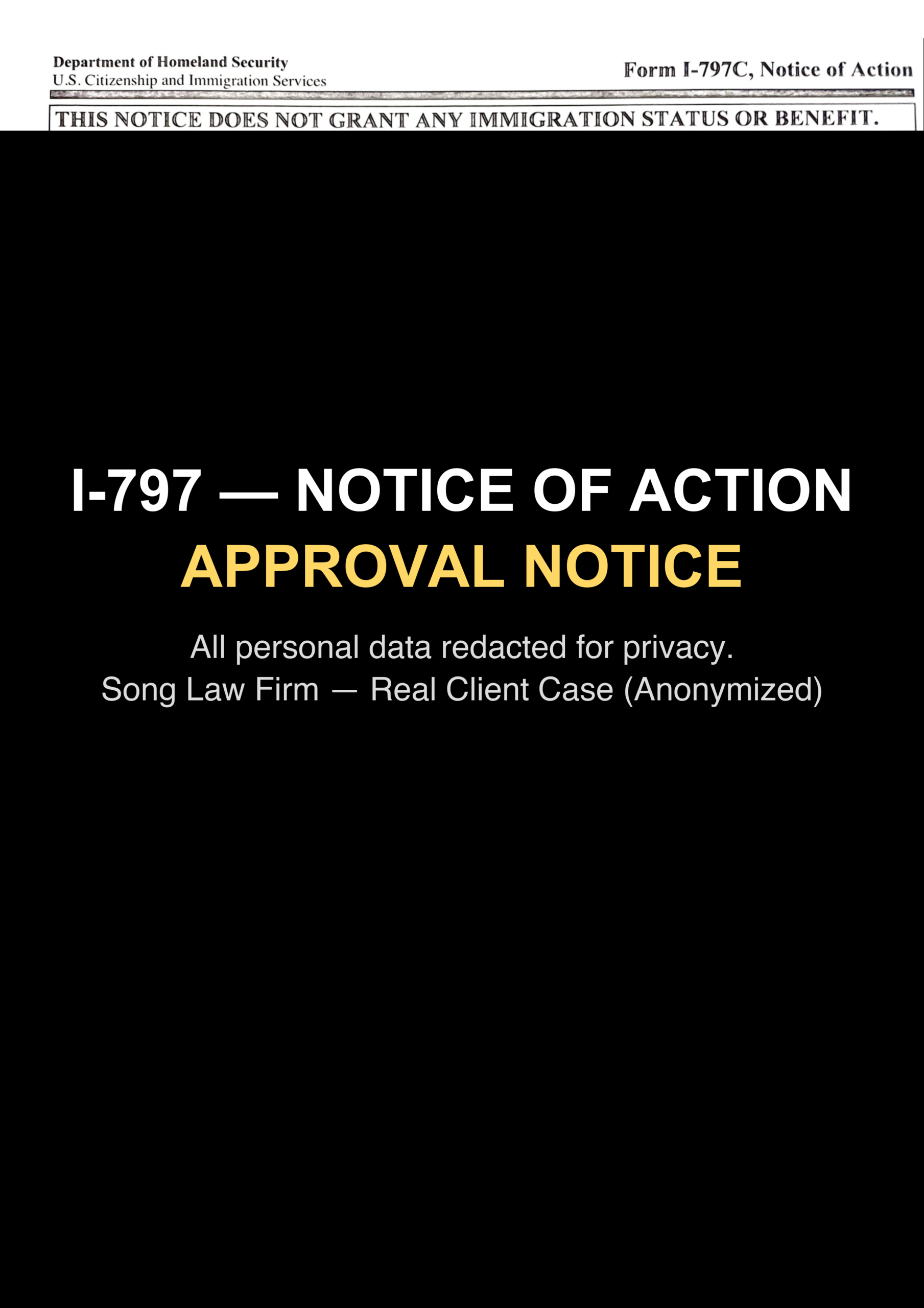 EB-1A I-797 Approval Notice (익명화)